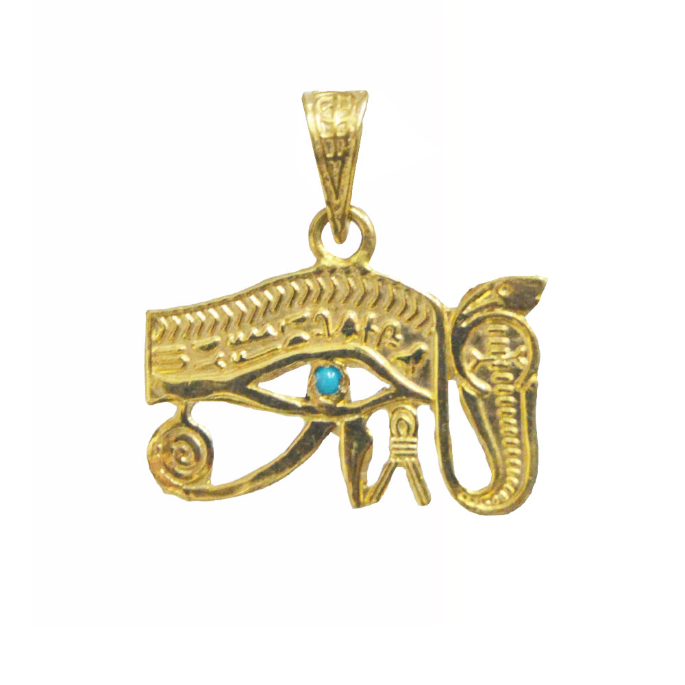 Joyería en oro: de Horus con turquesa